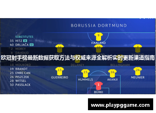 欧冠射手榜最新数据获取方法与权威来源全解析实时更新渠道指南 欧冠射手榜最新数据获取方法与权威来源全解析实时更新渠道指南